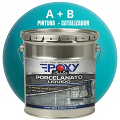 EPOXY - PORCELANATO LIQUIDO PREMIUM - KIT TINETA 19 KILOS - AZUL TURQUESA RAL 5018