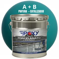 EPOXY - PORCELANATO LIQUIDO PREMIUM - KIT TINETA 19 KILOS - AZUL AGUA RAL 5021