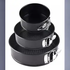 ANGELES DEL HOGAR - Set 3 Moldes Antiadherentes Desmontables Para Repostería