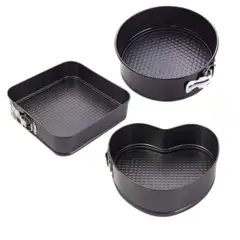 ANGELES DEL HOGAR - Set 3 Moldes Antiadherentes Desmontables Para Repostería