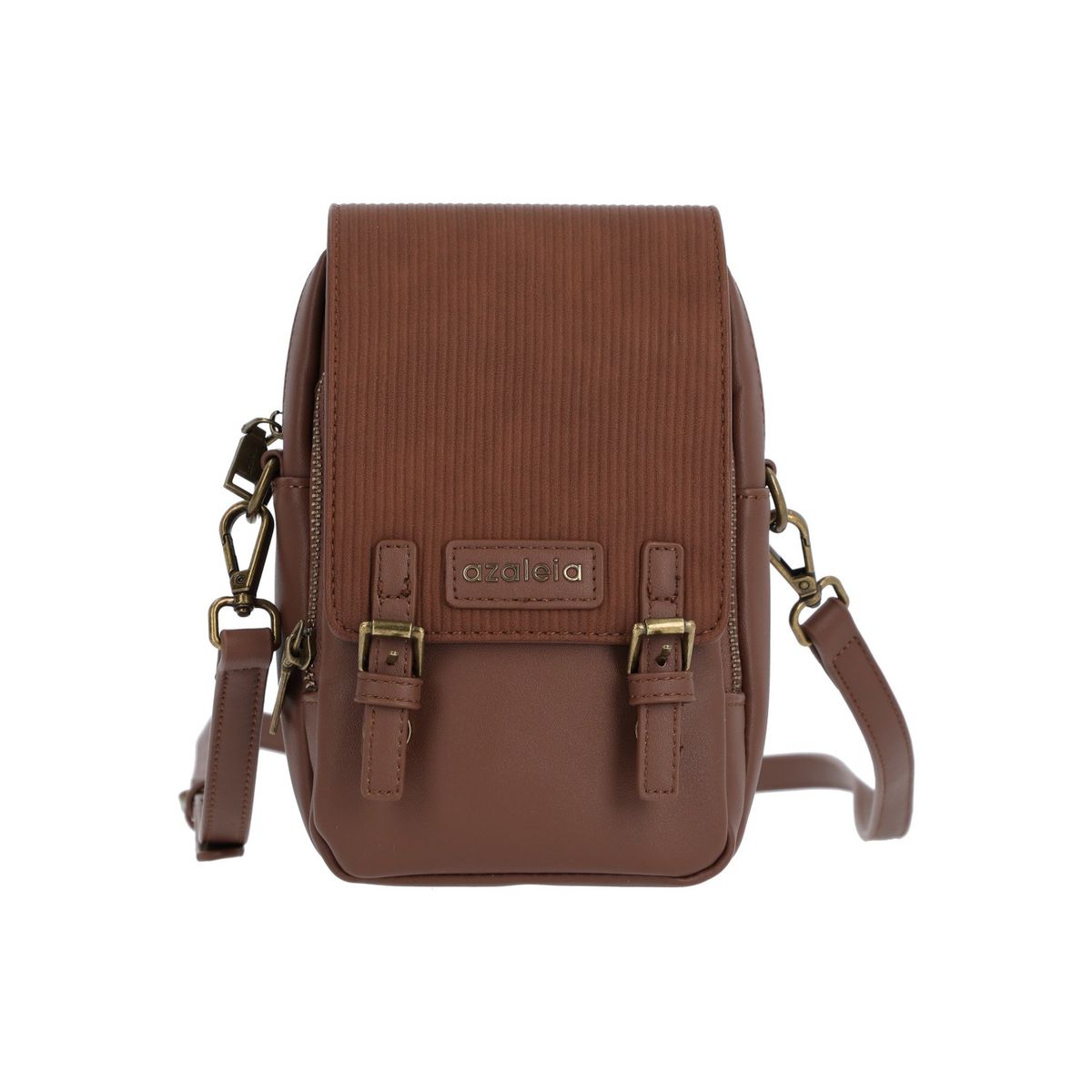 AZALEIA - Cartera Mujer Vittoria Cross Chocolate AZALEIA
