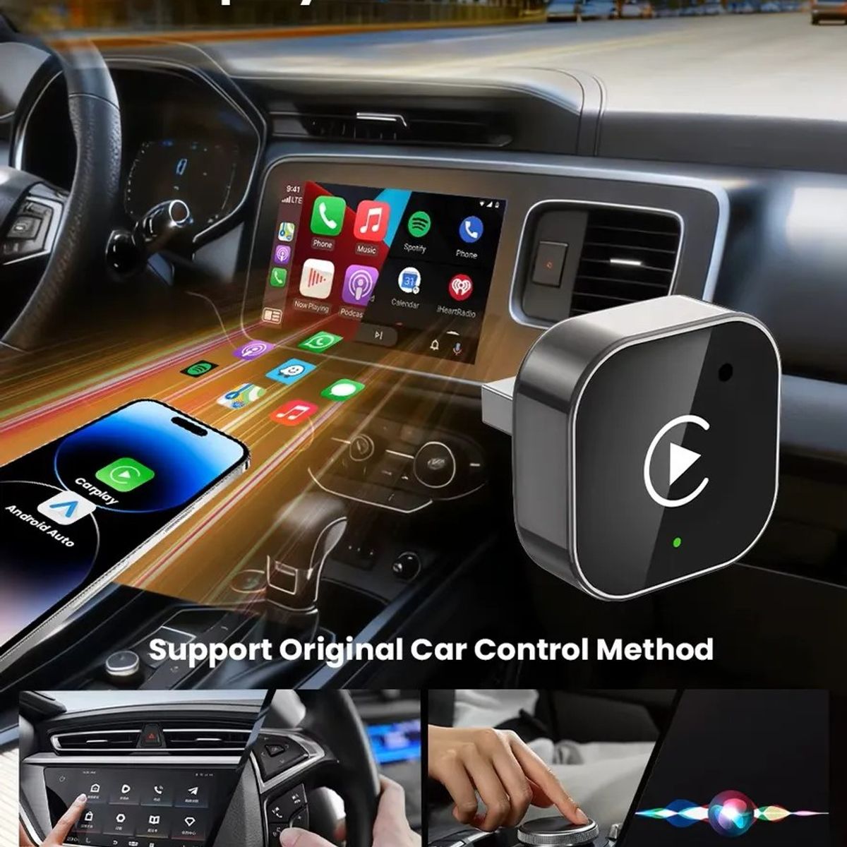 GENERICO - Adaptador Car play  Android Auto Inalámbrico sonido HIFI