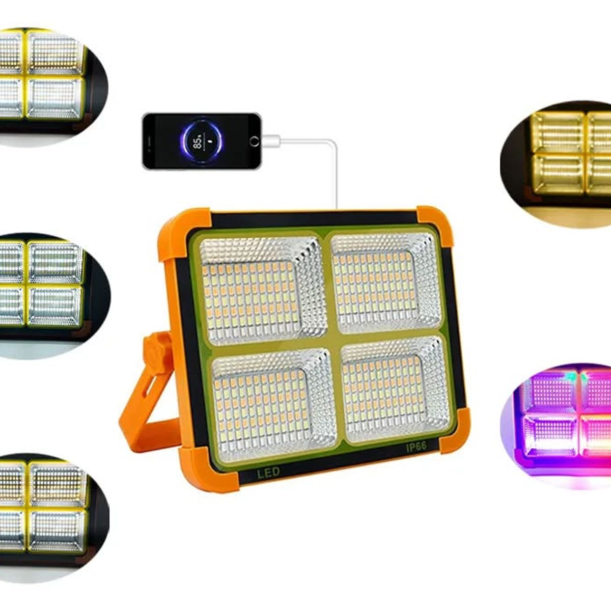 GENERICO - Lampara de emergencia foco solar recargable Led camping