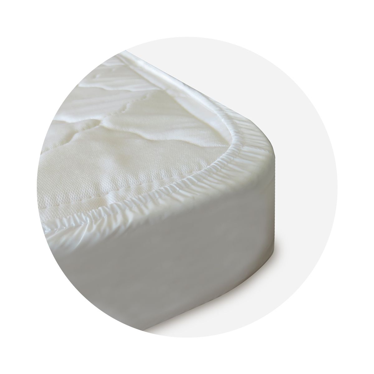 CARESTINO - Protector impermeable Para Cuna Corral de 70x104cm Blanco