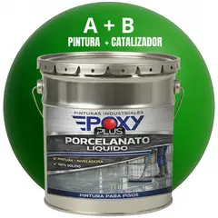 EPOXY - PORCELANATO LIQUIDO PREMIUM - KIT TINETA 19 KILOS - VERDE HOJA RAL 6002