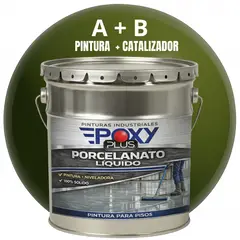 EPOXY - PORCELANATO LIQUIDO PREMIUM - KIT TINETA 19 KILOS - VERDE OLIVA RAL 6003