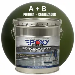 EPOXY - PORCELANATO LIQUIDO PREMIUM - KIT TINETA 19 KILOS - OLIVA GRISÁCEO RAL 6006