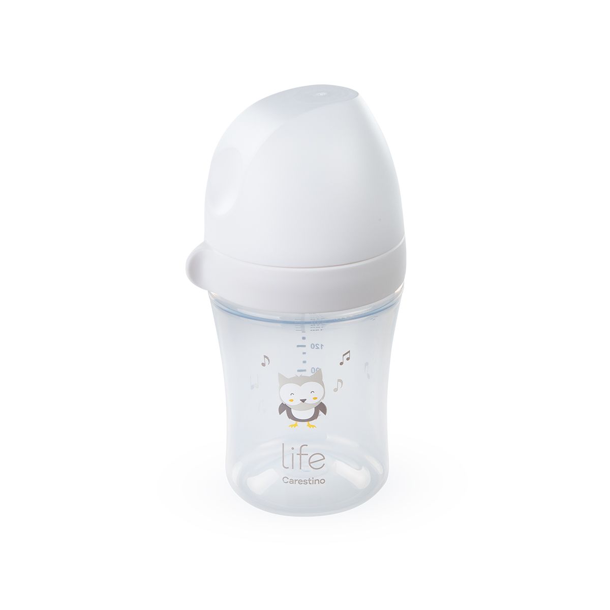 CARESTINO - Mamadera 240ml Tetina 3m Blanco