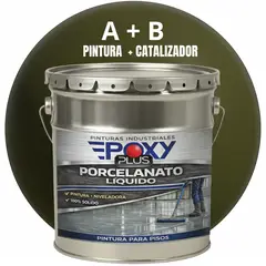 EPOXY - PORCELANATO LIQUIDO PREMIUM - KIT TINETA 19 KILOS - OLIVA MARRÓN RAL 6014