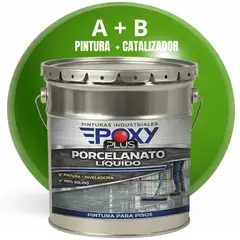 EPOXY - PORCELANATO LIQUIDO PREMIUM - KIT TINETA 19 KILOS - VERDE MAYO RAL 6017