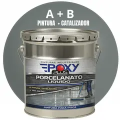 EPOXY - PORCELANATO LIQUIDO PREMIUM - KIT TINETA 19 KILOS - QUARTZ GREY RAL 7006