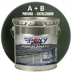 EPOXY - PORCELANATO LIQUIDO PREMIUM - KIT TINETA 19 KILOS - GRIS VERDOSO RAL 7009