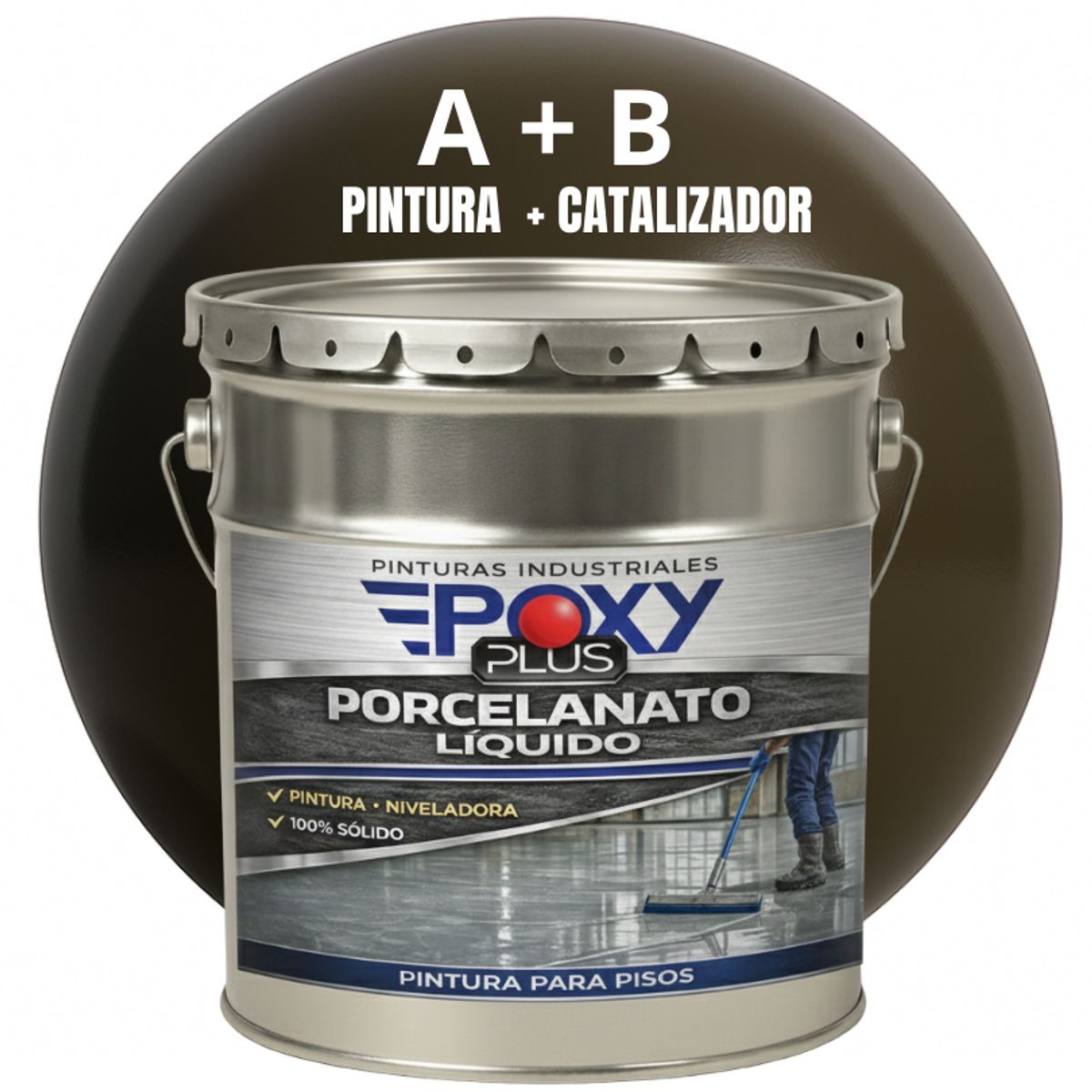 EPOXY - PORCELANATO LIQUIDO PREMIUM - KIT TINETA 19 KILOS - GRIS PARDO RAL 7013