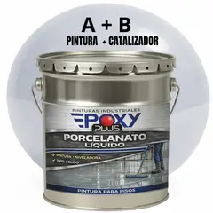 EPOXY - PORCELANATO LIQUIDO PREMIUM - KIT TINETA 19 KILOS - GRIS PÁLIDO RAL 7035