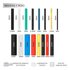 GENERICO - Kit tubos termoretractil colores Mixtos 580 piezas