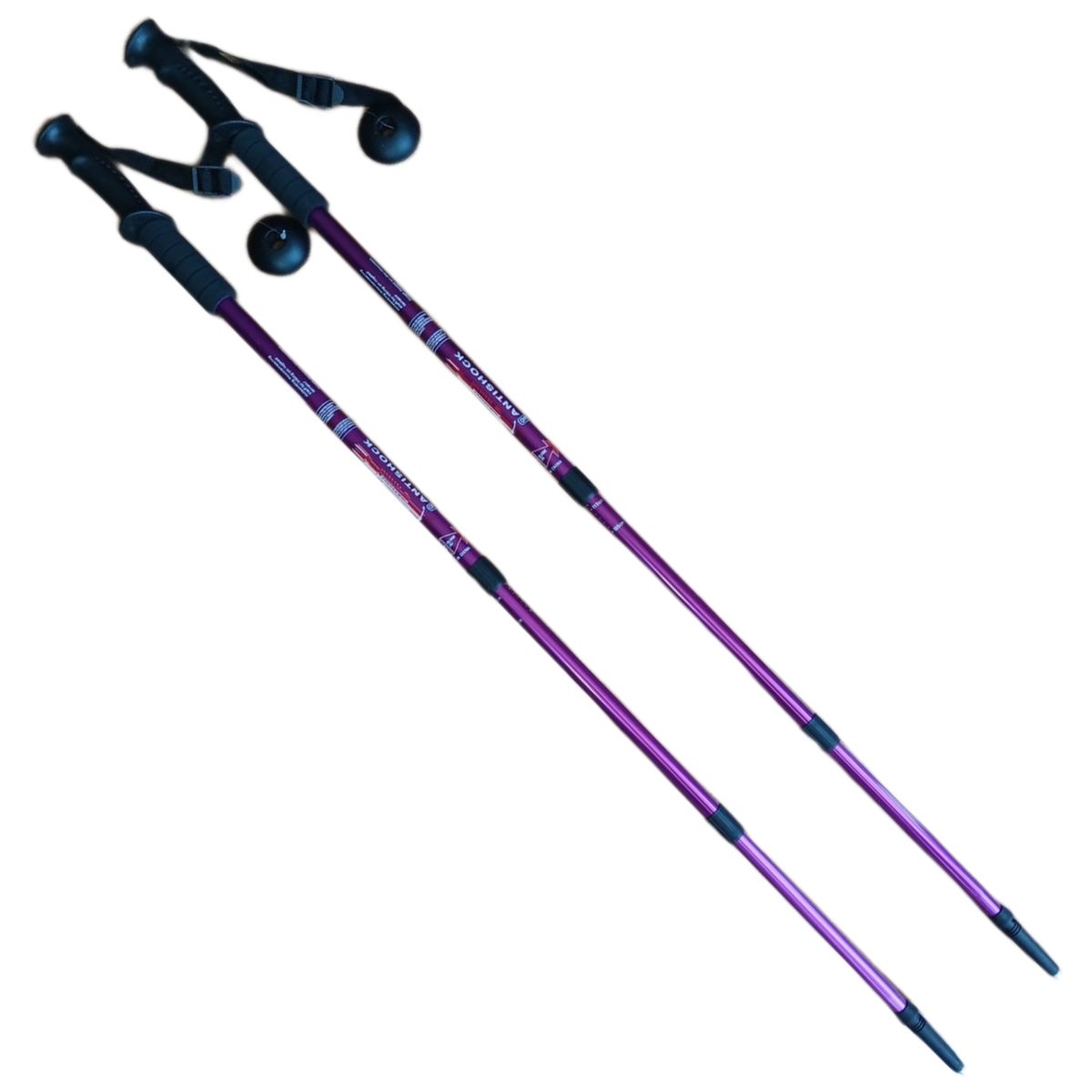 GENERICO - Pack 2 Bastones Trekking Palos Senderismo 3 Tramos Antishock