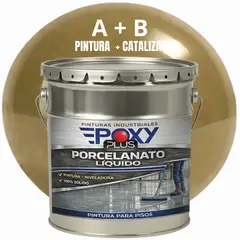 EPOXY - PORCELANATO LIQUIDO PREMIUM - KIT TINETA 19 KILOS - MARRÓN VERDOSO RAL 8000