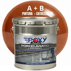 EPOXY - PORCELANATO LIQUIDO PREMIUM - KIT TINETA 19 KILOS - MARRÓN COBRE RAL 8004