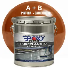 EPOXY - PORCELANATO LIQUIDO PREMIUM - KIT TINETA 19 KILOS - MARRÓN ARCILLA RAL 8005