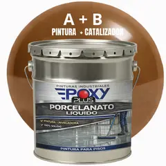 EPOXY - PORCELANATO LIQUIDO PREMIUM - KIT TINETA 19 KILOS - MARRÓN GAMUZA RAL 8007