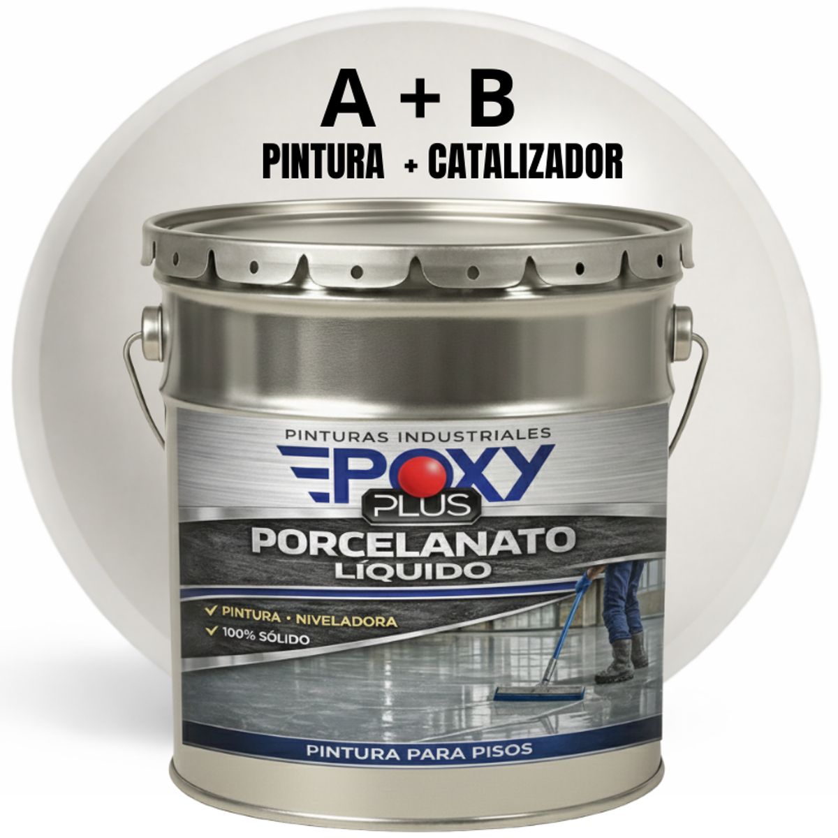 PORCELANATO LIQUIDO PREMIUM - KIT TINETA 19 KILOS -  BLANCO GRISÁCEO RAL 9002, marca EPOXY - Foto Principal