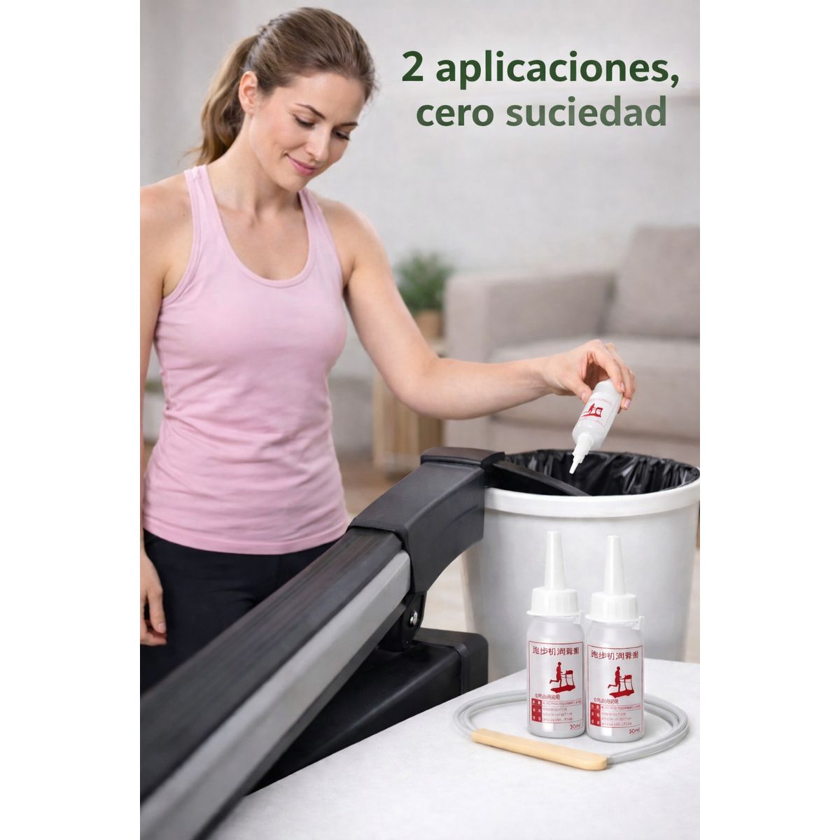 GENERICO - Lubricante para trotadora Pack 2 x 30 ml / aplicación limpia