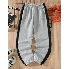 KIRAMA CLOTHING STORE - Pantalón Jogger Infantil con Estampado “1% Batería” Gris Claro