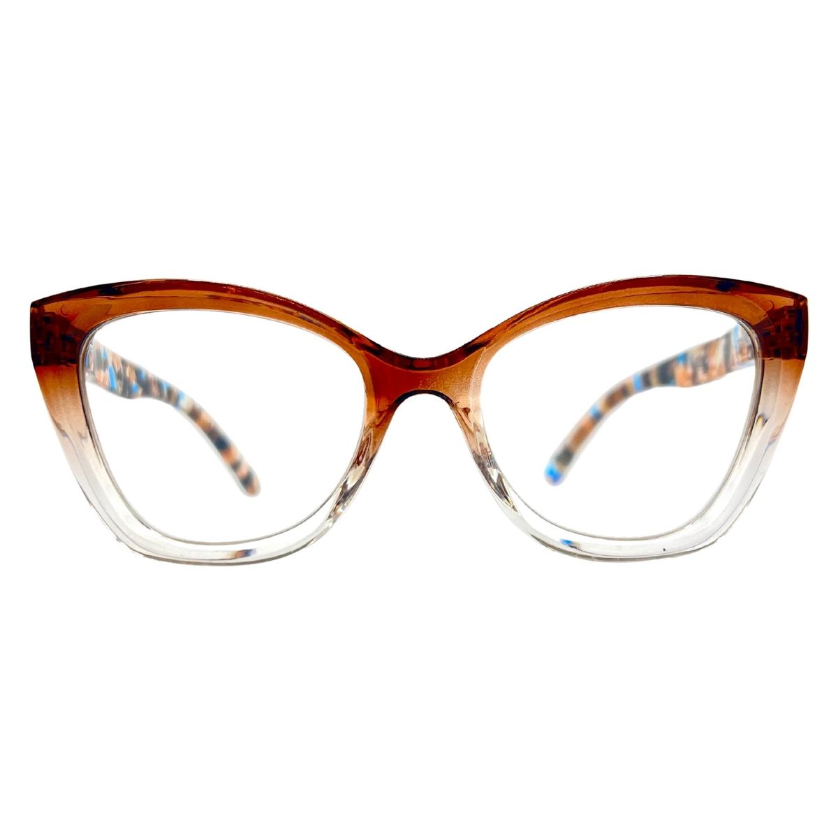 ACHIK - Lentes de Lectura para mujer opticos presbicia Achik Scarlet Marron Cat Eye con filtro de pantallas