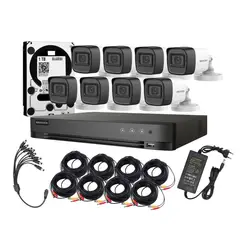 HIKVISION - Kit 8 Cámaras 1080p Lite 8 Bala