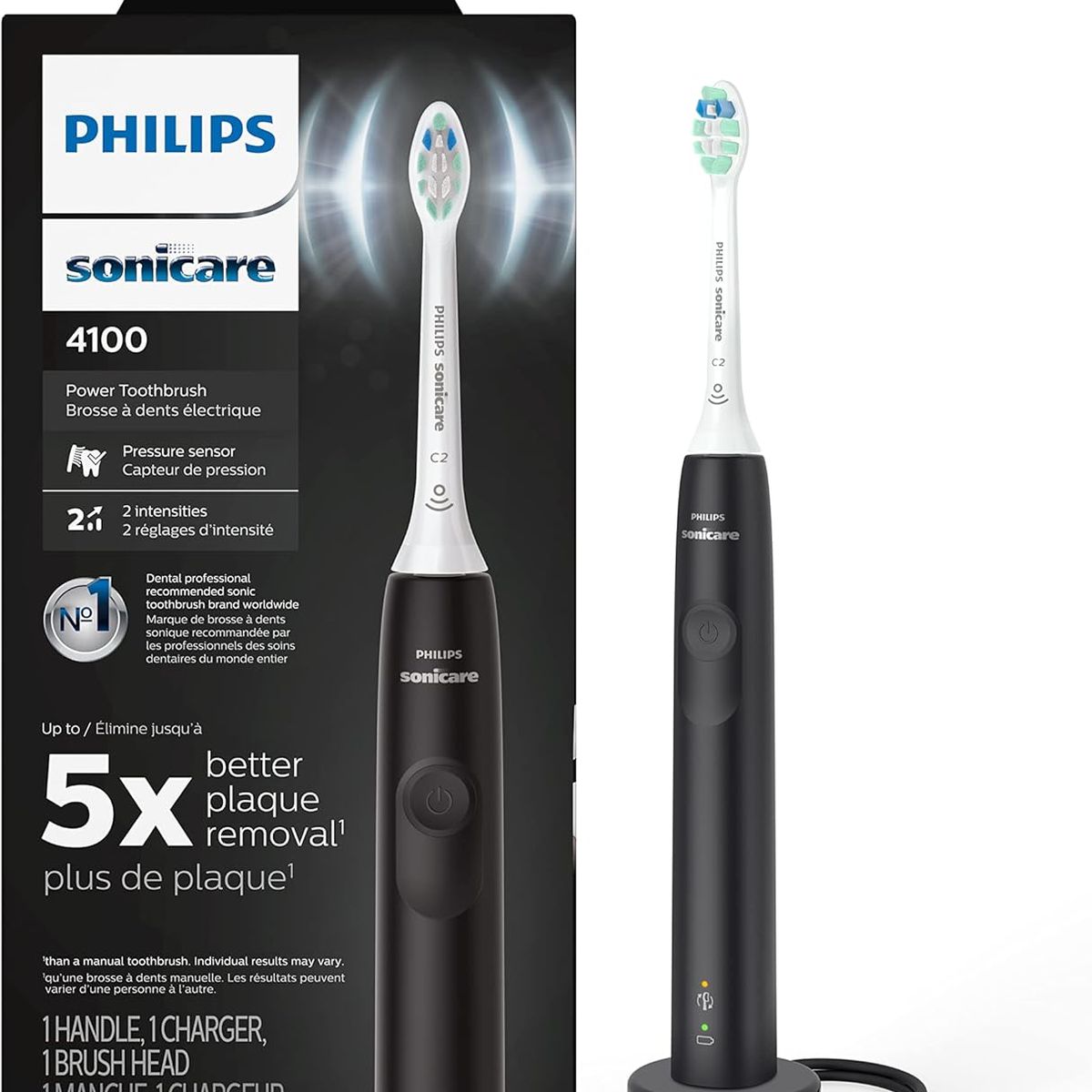 PHILIPS - Cepillo de dientes eléctrico Philips Sonicare 4100 Negro