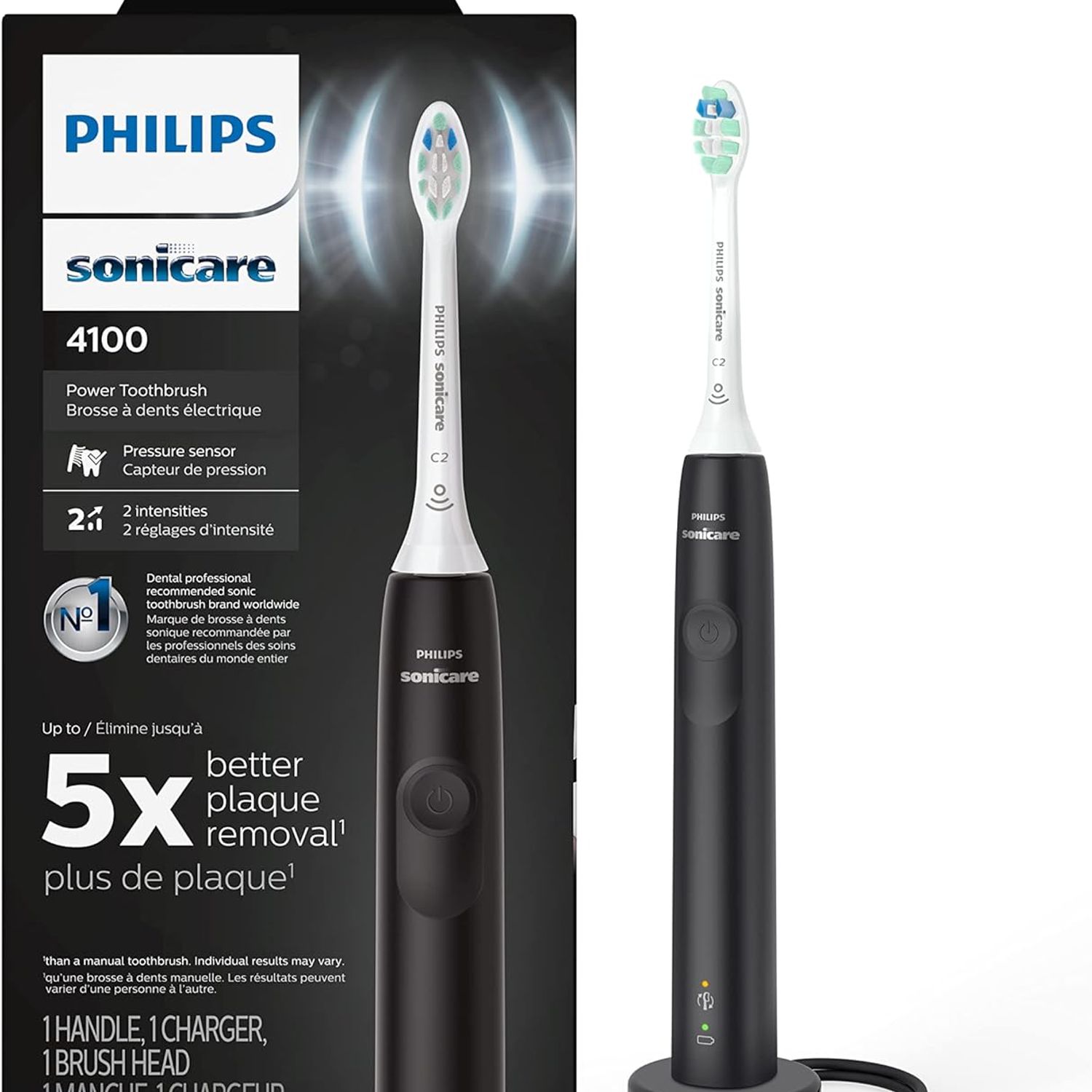 PHILIPS Cepillo de dientes eléctrico Philips Sonicare 4100 Negro