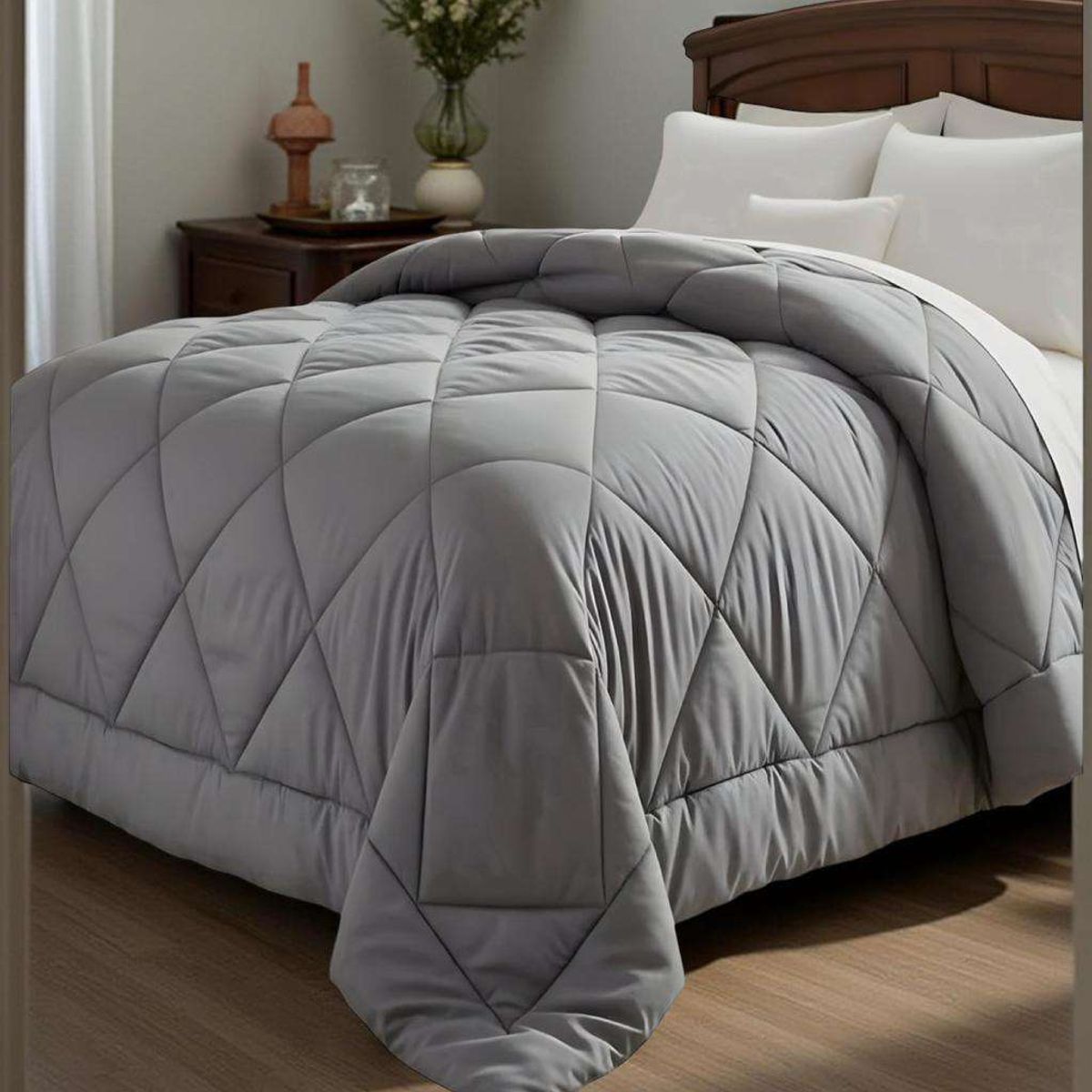GENERICO - CUBRECAMA PLUMÓN NORDICO KING 230X250 GRIS