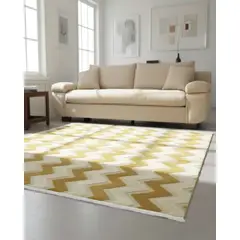 GENERICO - ALFOMBRA TEXTURIZADA DISEÑO JACQUARD ANTIDESLIZANTE 150X200 CM A01