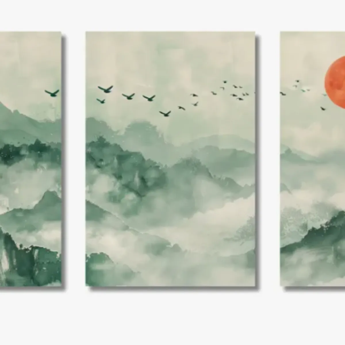 LOS REGALONES - Cuadros Canvas Imagen Arte Mural Japón en Lienzo Pack X3 Uds 60x120 Metros
