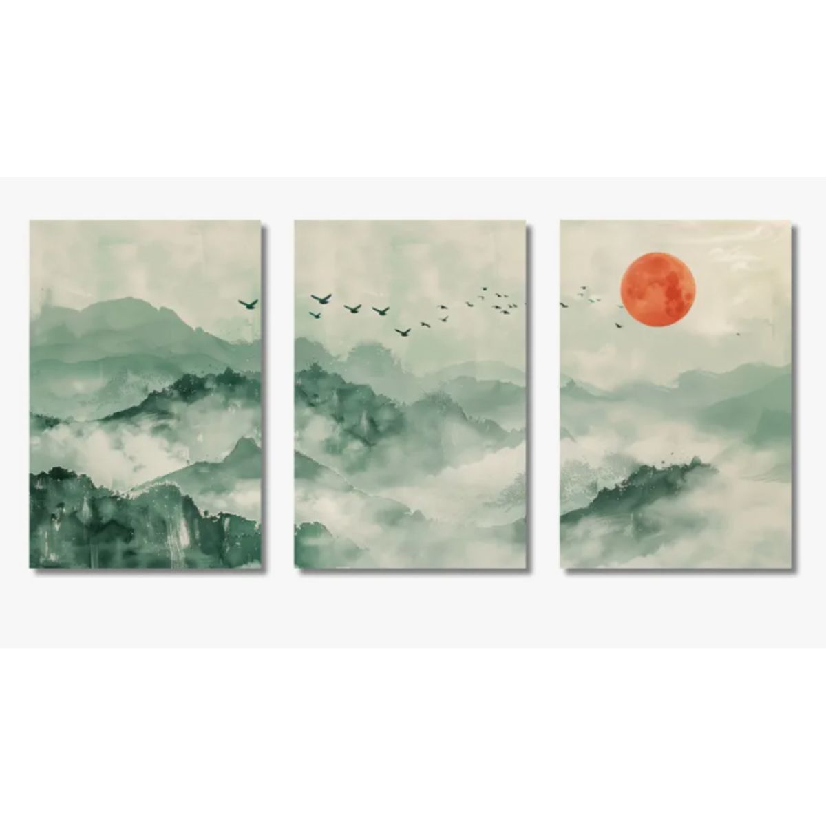 LOS REGALONES - Cuadros Canvas Imagen Arte Mural Japón en Lienzo Pack X3 Uds 60x120 Metros