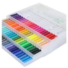 GENERICO - 80 Marcadores De Doble Punta Tipo Pincel Colores