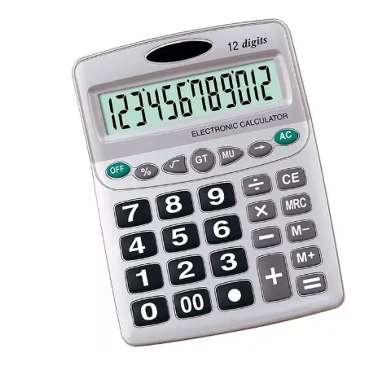 GENERICO - Calculadora De Escritorio 12 Digitos Pantalla Numeros Grandes
