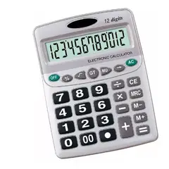 GENERICO - Calculadora De Escritorio 12 Digitos Pantalla Numeros Grandes