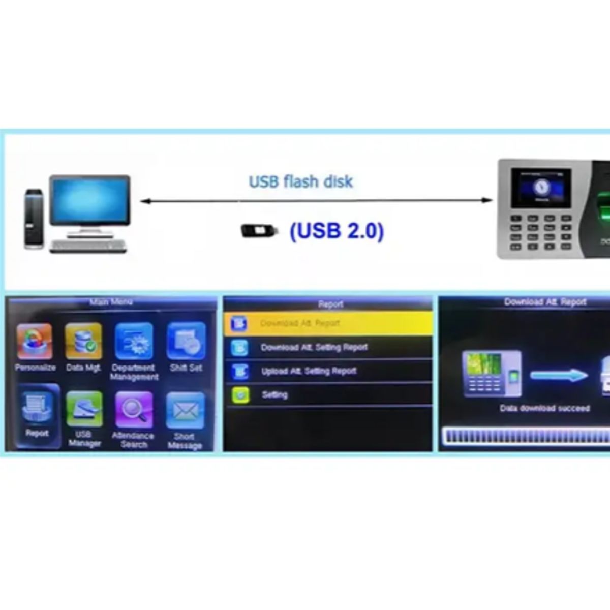 GENERICO - Control Horario Biométrico Huella Y Código Hasta2000 Huellas