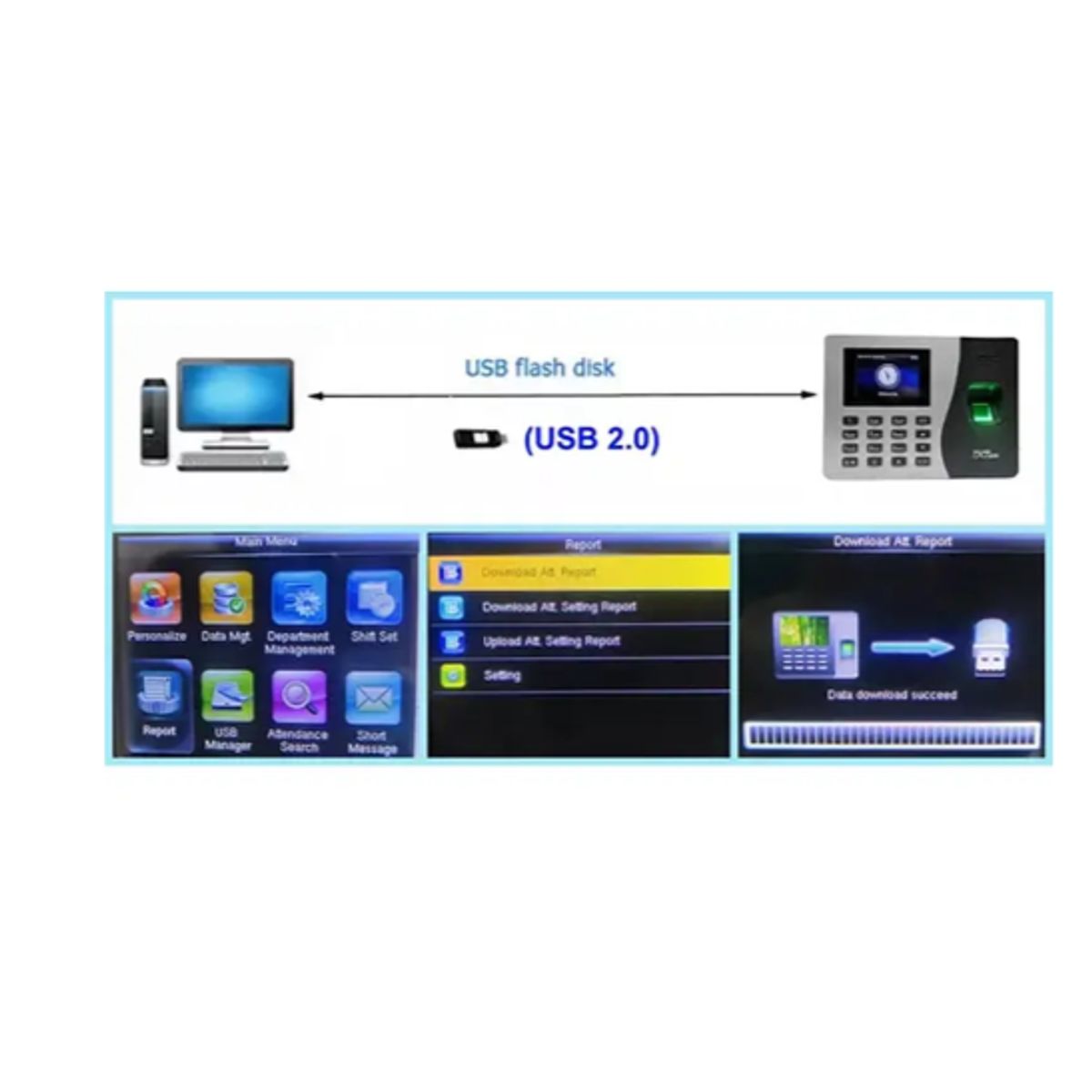 GENERICO - Control Horario Biométrico Huella Y Código Hasta2000 Huellas