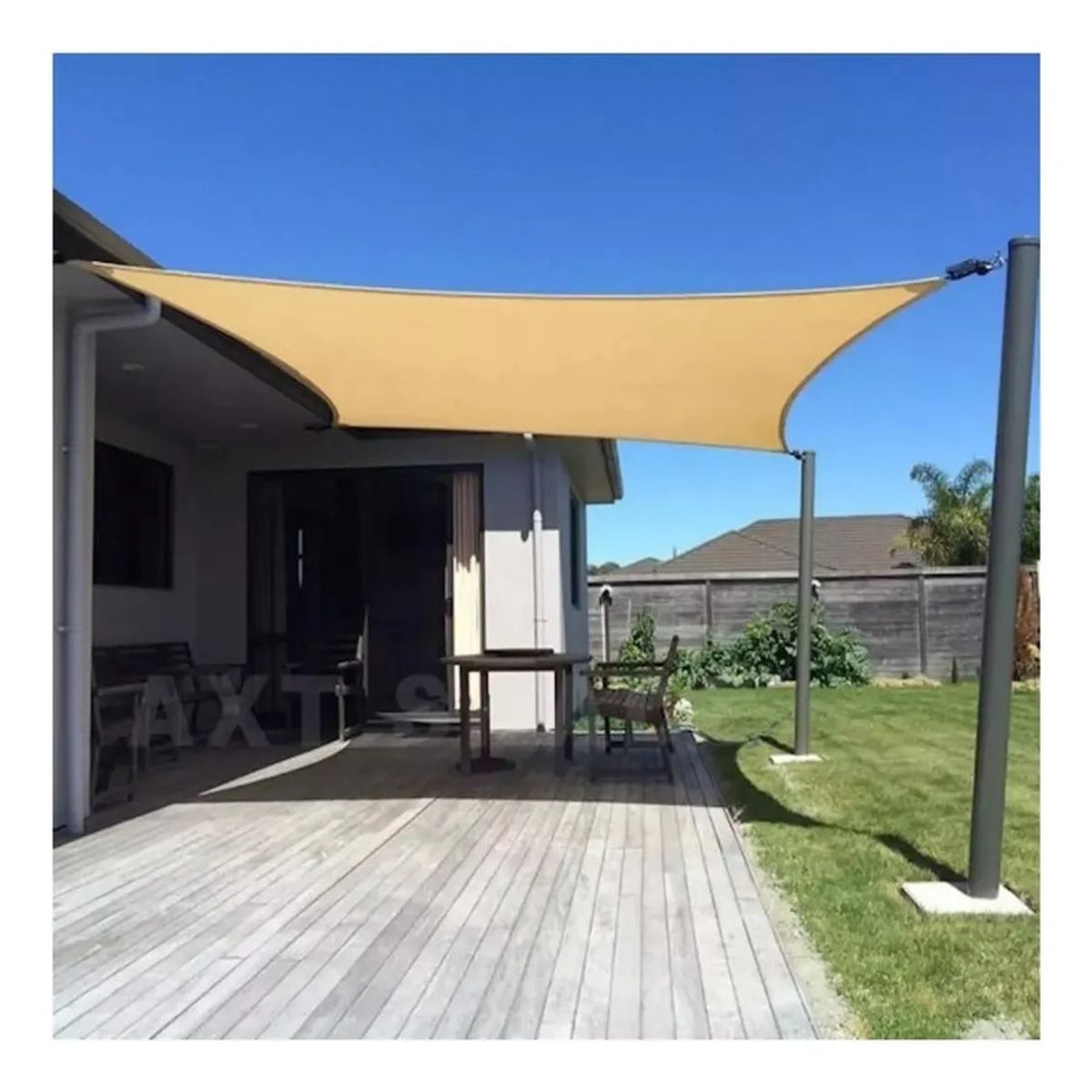 GENERICO - Toldo Vela Sombra Rectangular 366x488 Mts Beige Beige