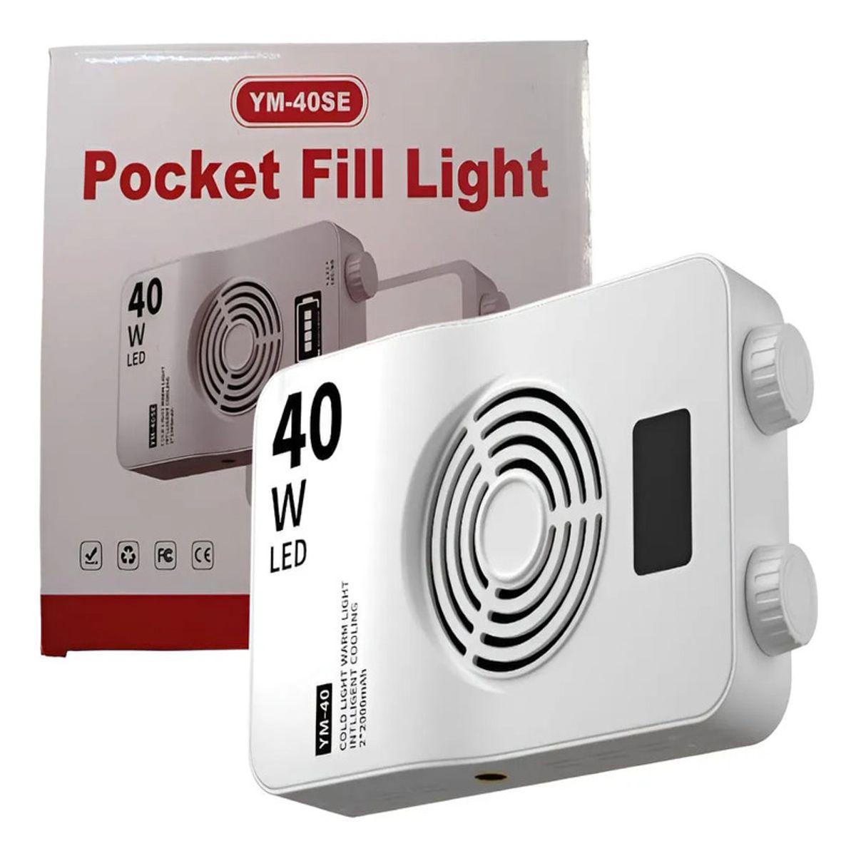GENERICO - Panel De Luz Portátil 40w Para Videos Y Fotografías Blanco Blanco Frío