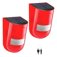 MOVI - PACK 2 ALARMA SOLAR CON SENSOR DE MOVIMIENTO 129 DB IMPERMEABLE