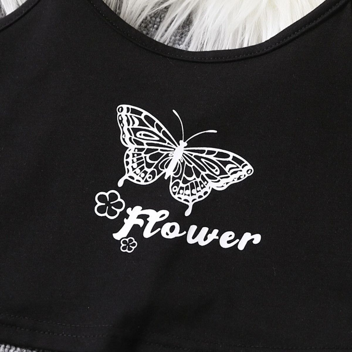 KIRAMA CLOTHING STORE - Set Infantil “Flower Athletics”  Top Crop + Jogger Bicolor