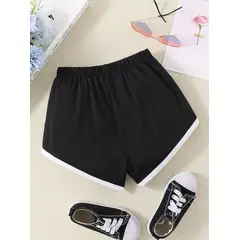 KIRAMA CLOTHING STORE - Shorts Deportivos Infantiles con Mariposa Negro
