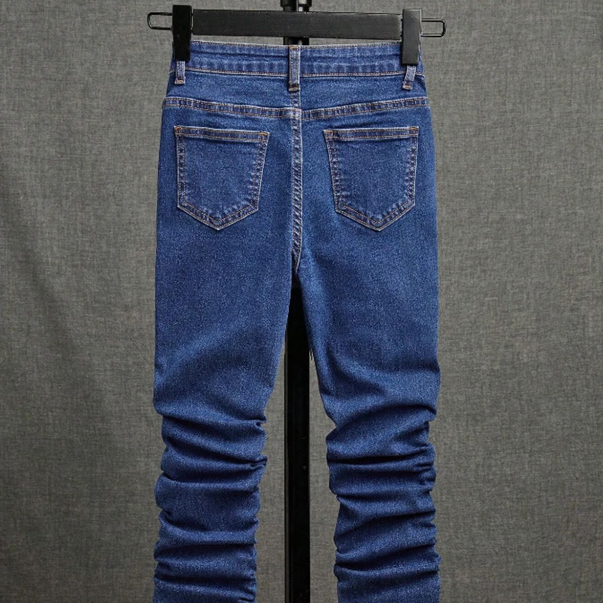 KIRAMA CLOTHING STORE - Jeans Infantiles Ajustados con Desgarros  Azul Lavado Medio