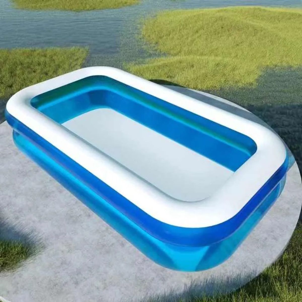 GENERICO - Piscina Inflable 262 X 175 X 50cm Rectangular Verano Azul