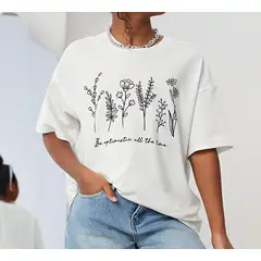 KIRAMA CLOTHING STORE - Camiseta Infantil “Be Optimistic All the Time” Blanca