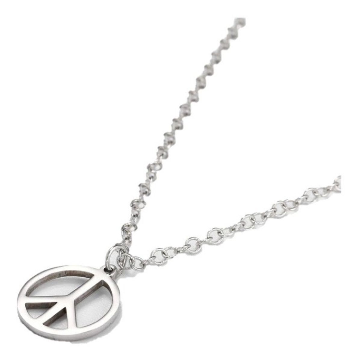 GENERICO - Collar Amor Y Paz Silver Space Hombre Mujer Moda M