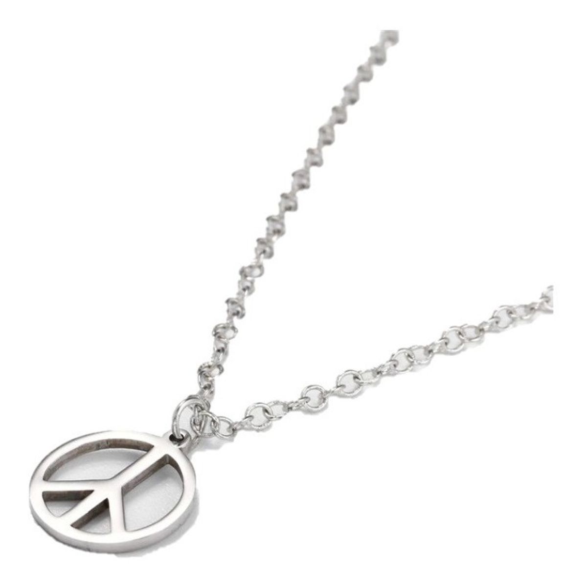 GENERICO - Collar Amor Y Paz Silver Space Hombre Mujer Moda M